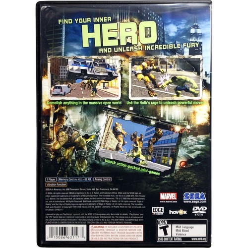 The Incredible Hulk - Sony Playstation 2 Getestet Original 180 Tage Garantie - Bild 2 von 8