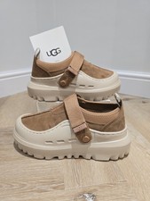 UGG Peakmod Lowcut Platform Shoes UK 7 EU 41 Tan Beige Chunky Slip On Trainers