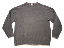 Columbia Sportswear Knit Crewneck Sweater Men  s XL Brown Cotton Heritage Trim