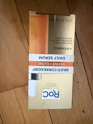 RoC Multi Correxion Revive + Glow Daily Serum + Vitamin C  1.0 FL OZ 30 ml - NEW