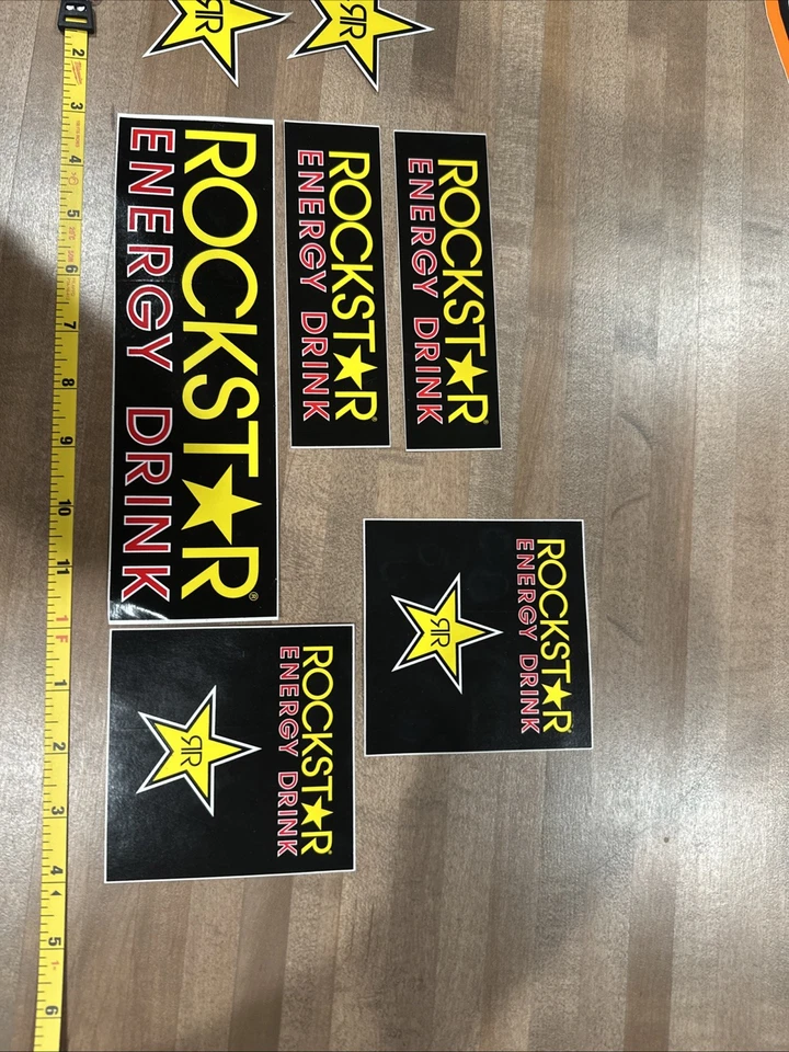 Nuevo lote de 51 calcomanías promocionales vintage auténticas de bebida energética Rockstar Foto 4 de 4