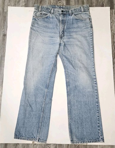 Vintage Levis Jeans Herren 34x30 helle Waschung 517 Orange Tab Boot Cut Made in USA - Bild 1 von 8