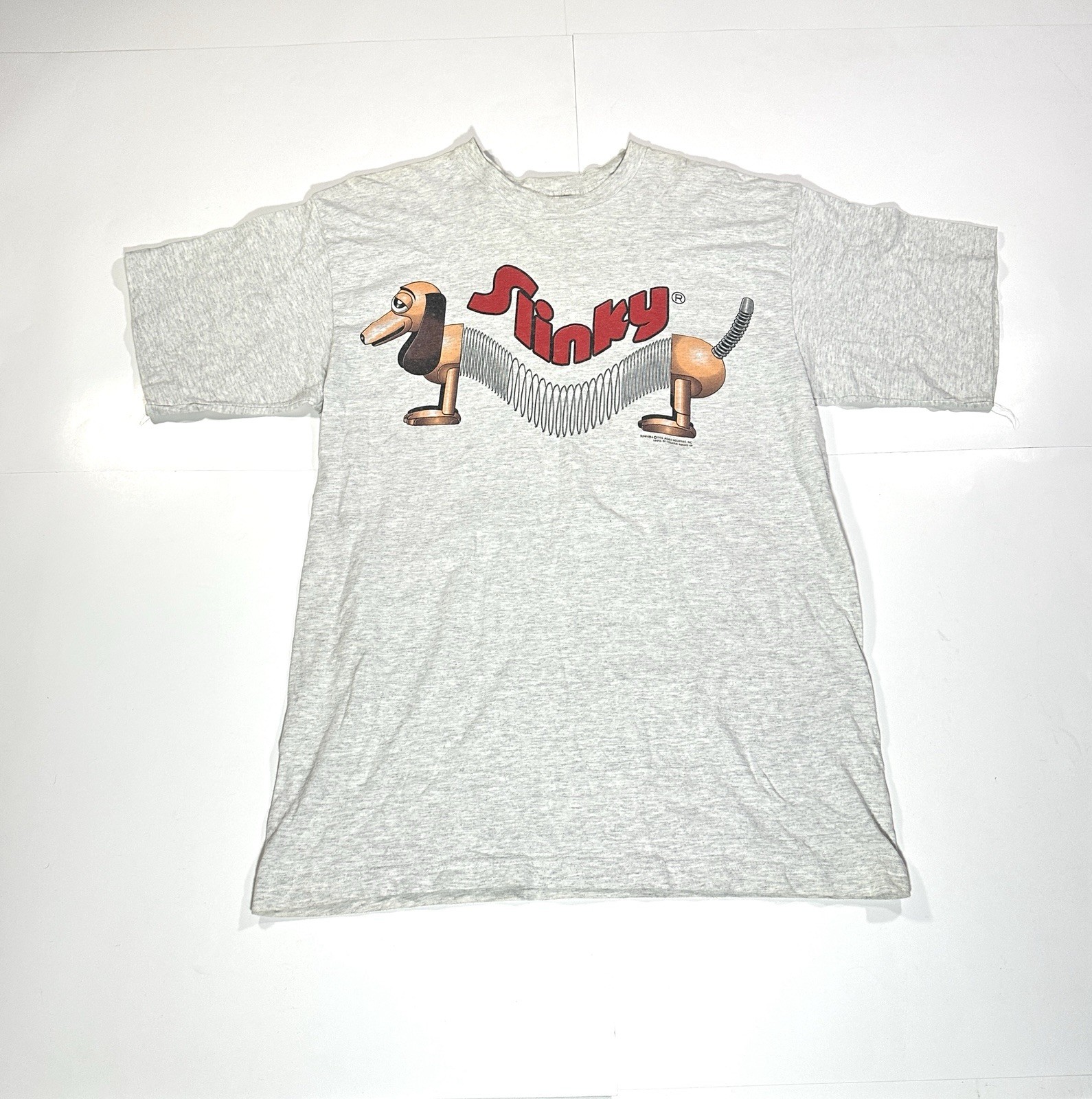 Vintage 1996 Slinky Dog T-Shirt Size XL Toy Story Disney Toy Double Sided Rare