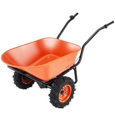 500w 7cuft Load 573lb Electric Wheelbarrow — Steel Frame & 16