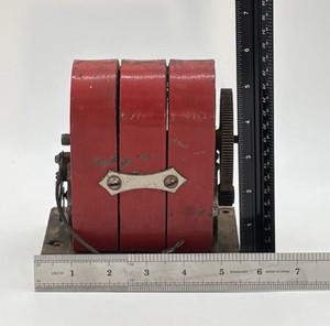 Antique Close 3 Bar Red Magneto No Crank Untested