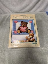 Caron International Teddy With a Heart Complete Latchook Kit