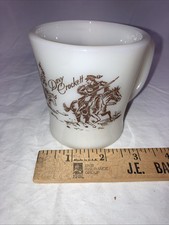 VTG, Fire King, Davy Crockett Mug, Milk Glass, Oven Ware, 1950's
