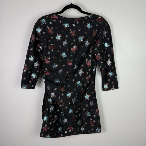 Lake Studio Blumen Jacquard Wickel Mini Kleid schwarz Neu mit Etikett 3/4 Ärmel Größe 8 Ukraine - Bild 8 von 8