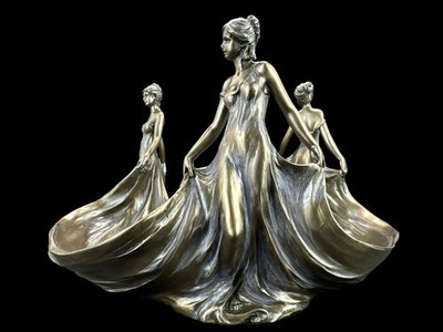 sculpture figurine BEAUTIFUL THREE LADY VERONESE PLATE (AN10399A4)