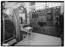 G.E. SLATE SWITCHBOARD RELAYS GLINES POWERHOUSE. ALSO NOTE 1926 PHONE BOOTH