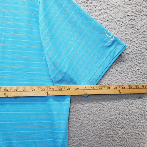 Pebble Beach Golf Performance Polo Shirt Mens 2XL Multi Striped Dry Luxe Stretch - 第 4/9 張圖片