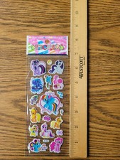 18 puffy stickers. My little pony friendship is magic stickers single sheet.