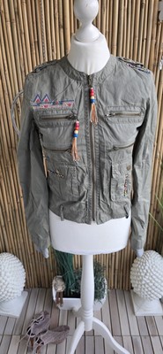 PEPE JEANS LONDON Hübsche Sommer Jacke Gr.S 36 Khaki NEU