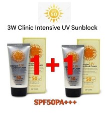 shop 3w clinic intensive uv sunblock cream spf50 pa 70ml 2ea set at kmart