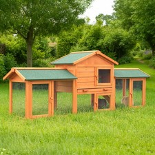 Casetta per piccoli animali impermeabile: tetto bitume, rete & fondo aperto