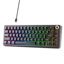 Dierya Dk68E Gasket Mechanical Gaming Keyboard, 60 Wired Hot-Swappable Gaming