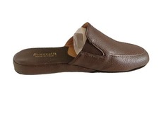 Pantofole da uomo in finta pelle scamosciata, con interno in finta pelliccia., Marrone (Cognac), 40 2/3 EU