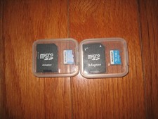 Lot of 2 Micro Center 128GB MicroSD Cards with Adapters New