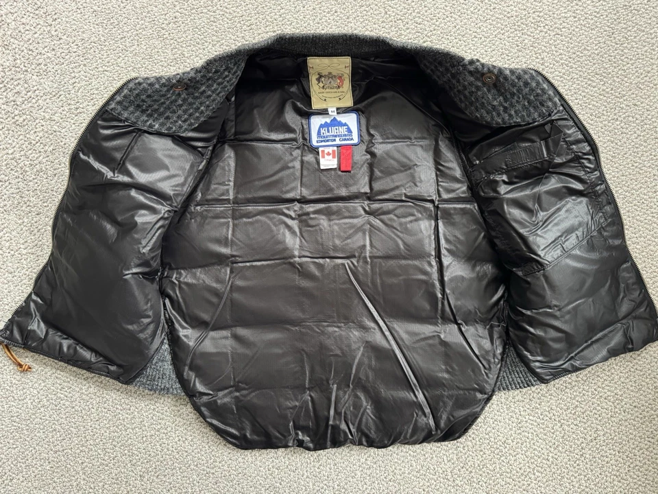 Monitaly X Kluane Mountaineering Charcoal/Grey Wool Outer Down Vest - M - Image 3 of 4