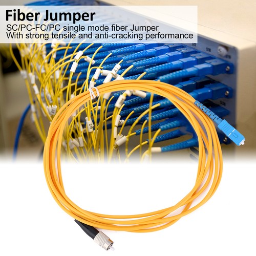 5PCS Fiber Jumper SC FC Single Mode Core Fiber Optic Cable For Network New - Afbeelding 2 van 12