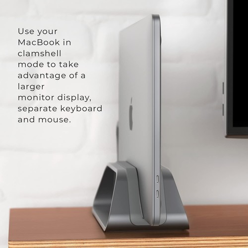Vertical Laptop Stand Compatible with MacBook Pro and MacBook Air, Holder for... - 第 5/8 張圖片