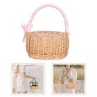 Wedding Handmade Flower Basket Handwoven Rustic Girl Baskets Simulated