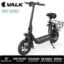 VALK Electric Scooter with Seat Foldable eScooter Adults Motorised Commuter