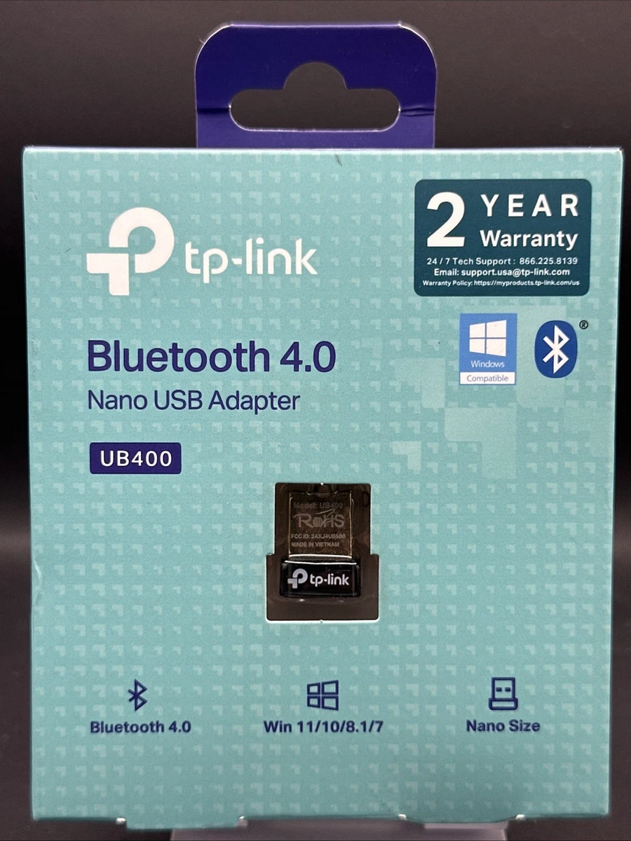 TP-Link Nano USB Bluetooth 4.0 Adapter for PC Laptop Desktop Computer, Long Range Bluetooth Dongle/Receiver for Windows 10/8.1/8/7/XP, Plug and Play ( UB4A