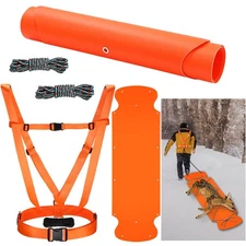 Thickened Heavy Duty Deer Drag Sleds with 2 Rope, Dual Deer Drag Harness Stra...