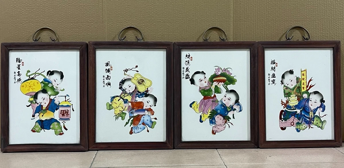 陶瓷古董原创中国风绘画和卷轴| eBay