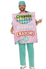 Adult Crayola Crayon Box Halloween Costume. One Size. NWT 22 