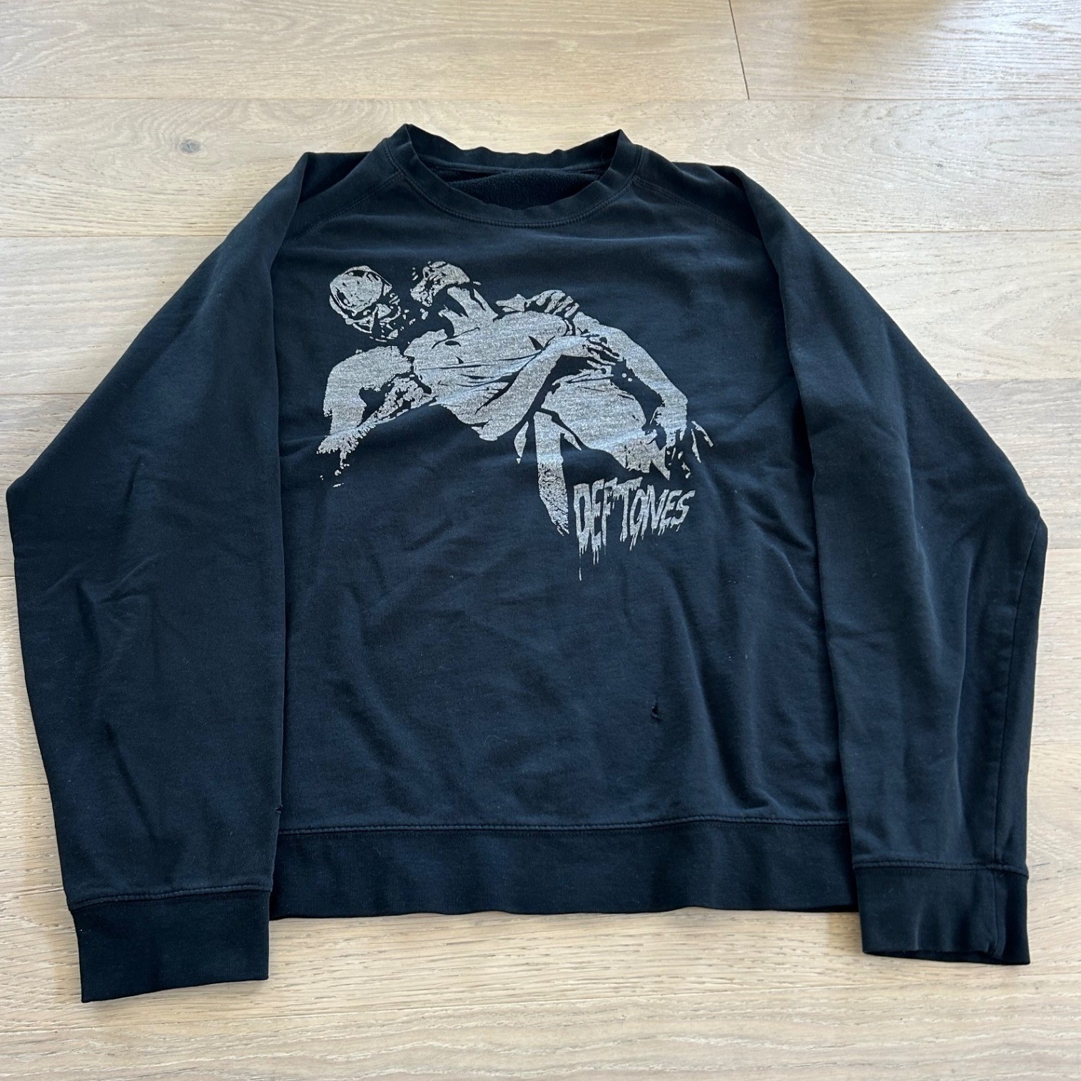 Deftones Black Graphic Crewneck Sweatshirt Band Merch… - Gem