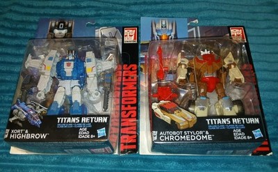 Transformers Titans Return Deluxe Autobot Xort & Highbrow Chromedome Sealed MOC