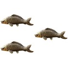 3 Pack Fish Sculpture Carp Ornament Tabletop Adornment Decorative