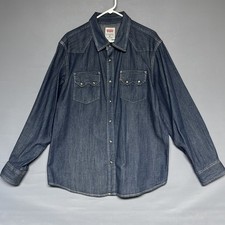 Levi's Sawtooth Button down shirt western Pearl Snap two horse brand NWT