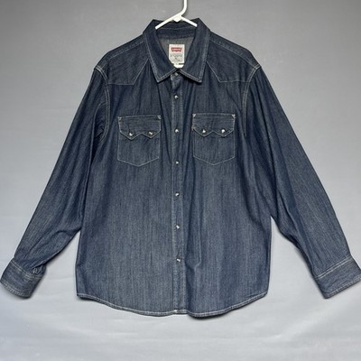 Levi's Sawtooth Button down shirt western Pearl Snap two horse brand NWT