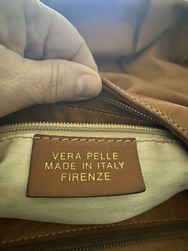 Vintage Vera Pelle Leather Firenze Florence, Italy Purse Brown Leather - Picture 3 of 7