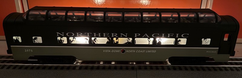 Lionel 6-19166 Northern Pacific Vista-Dome Aluminum 4-Car Passenger Set "O" LNIB