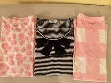 Liz Claiborne Baby Girl 3 Top Lot 12 Months Cotton Pink Floral Striped Check