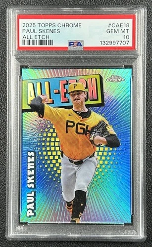 PAUL SKENES PSA 10 2025 TOPPS CHROME #CAE-18 ALL-ETCH PIRATES 7707