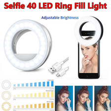Rechargeable Selfie Light LED Flash Fill Ring Recharge for iPhone Samsung Phone