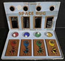 Vintage 1959 "Game of Space Bug" Board Game, Drueke Atomic Peg Boards COMPLETE