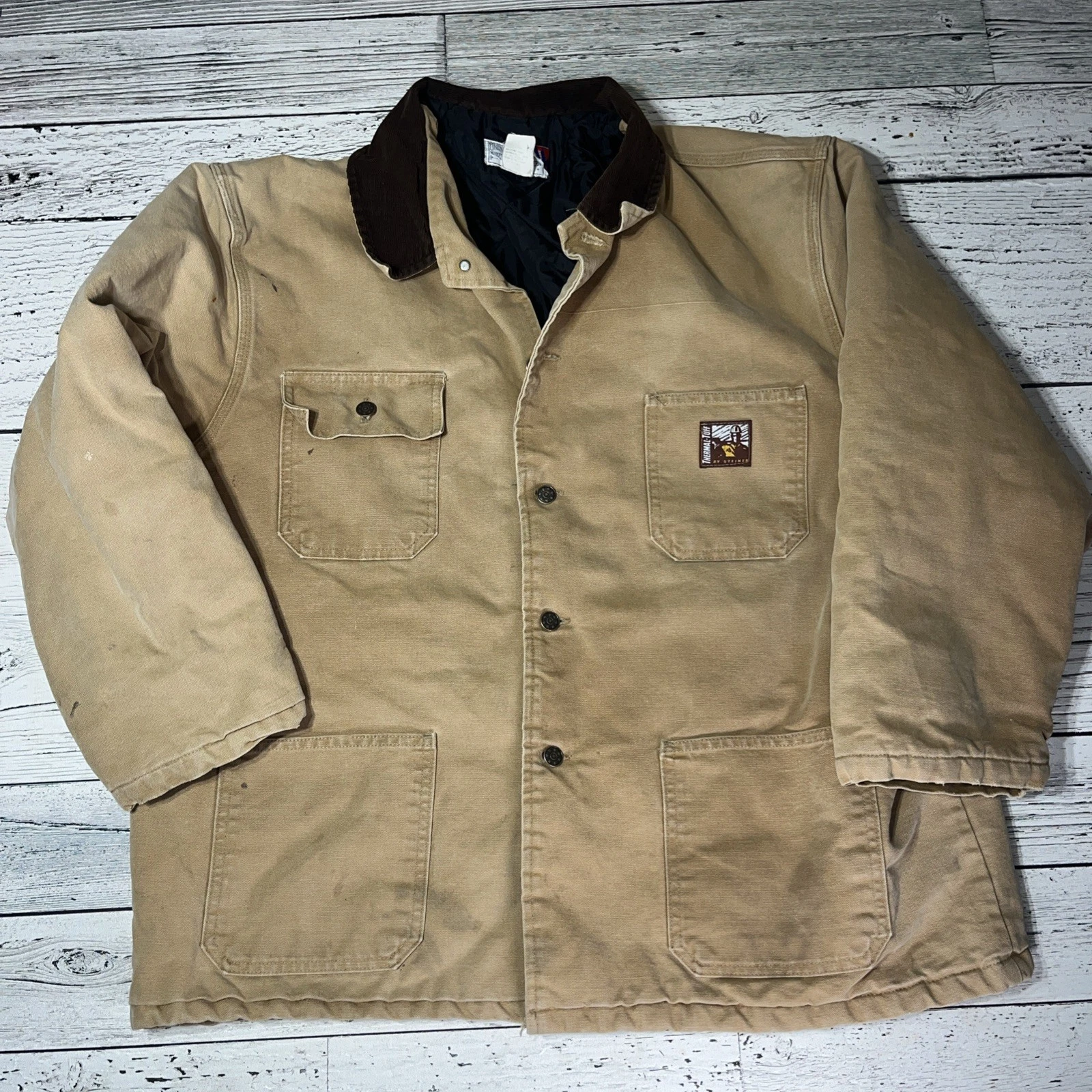 Mens sz L Steiner Thermal-Tuff Duck Canvas Work Chore Barn Trucker Insulated USA