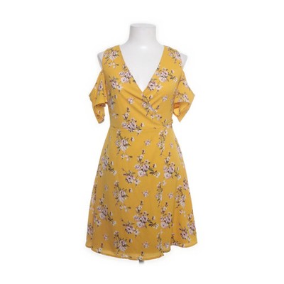 Blu Pepper, Wickelkleid, Größe: S, Gelb/Mehrfarbig, Blumen, Damen #eIt