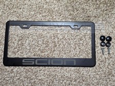 Scion Laser Engraved Black Stainless Steel License Plate Frame
