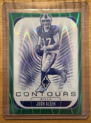 2025 Panini Phoenix Josh Allen Contours Green Seismic JERSEY MATCH #17/25 🔥