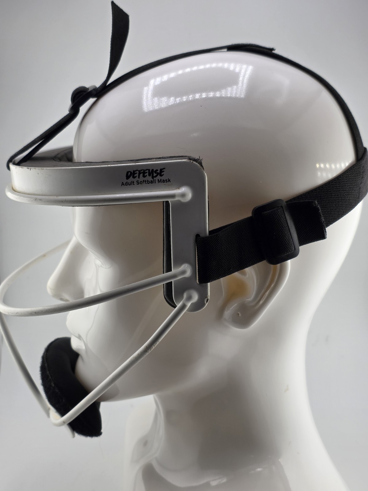 RIP-IT Defense Adult Softball Mask White Protective Fielders Face Guard