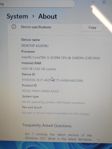 Acer Aspire E1-571G-53234G50Mnks 15.6" i5 2.6GHZ 4GB RAM 240GB SSD ,SL9 - Picture 6 of 18