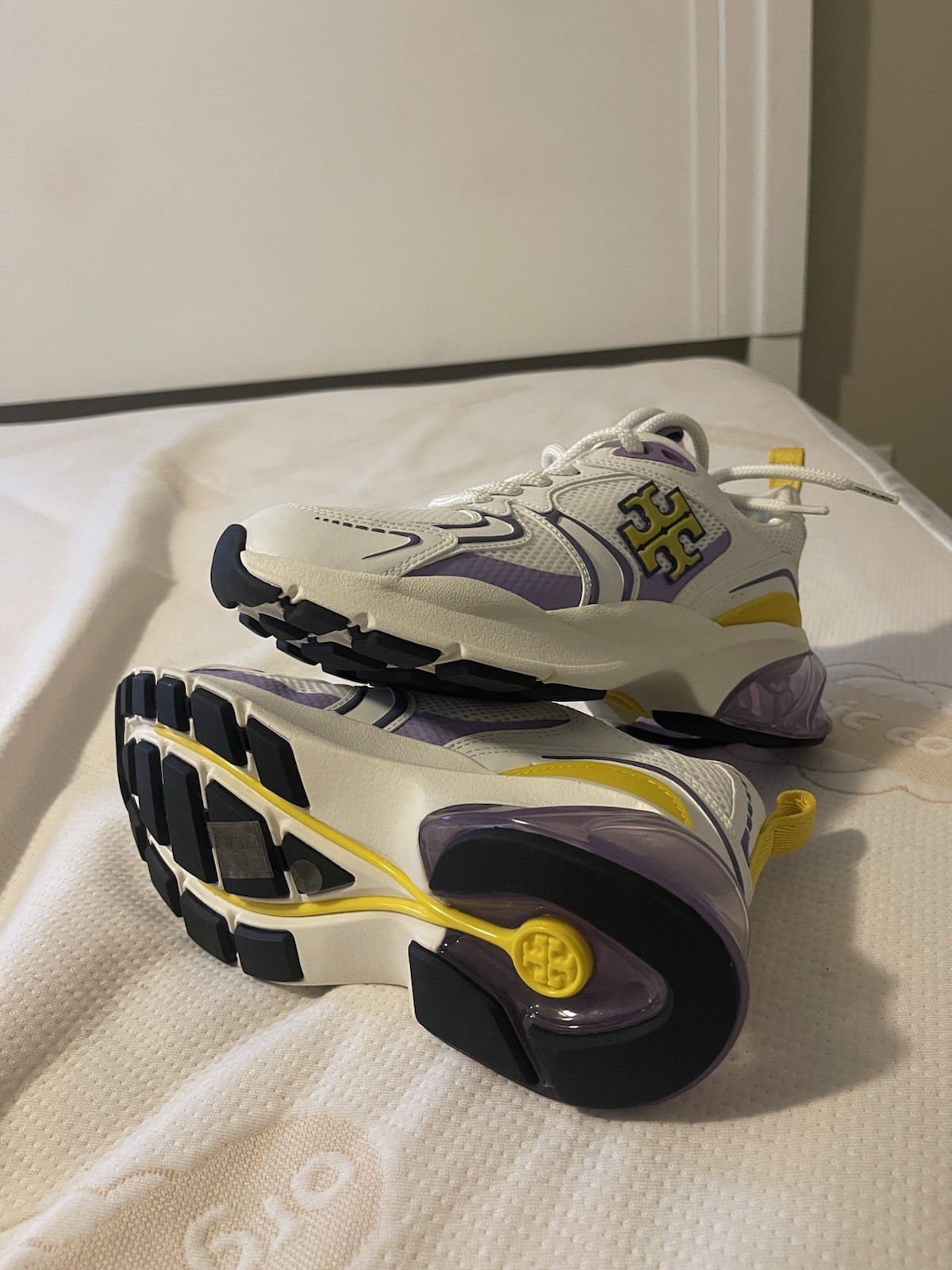 Tory Burch RARE BRAND NEW LSU Purple And Yellow Color Sneakers image 4