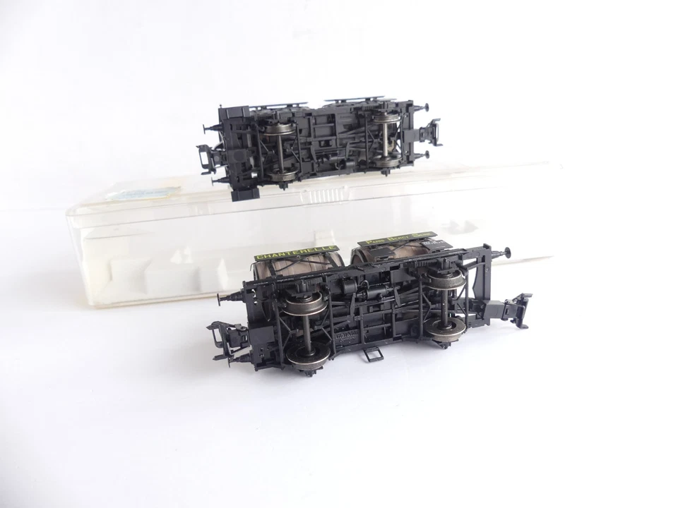 46761 MARKLIN HO 2 WAGONS BI-FOUDRE 1 FELIX POTIN / 1 CHANTERELLE 2 RAILS CC - Photo 4/4
